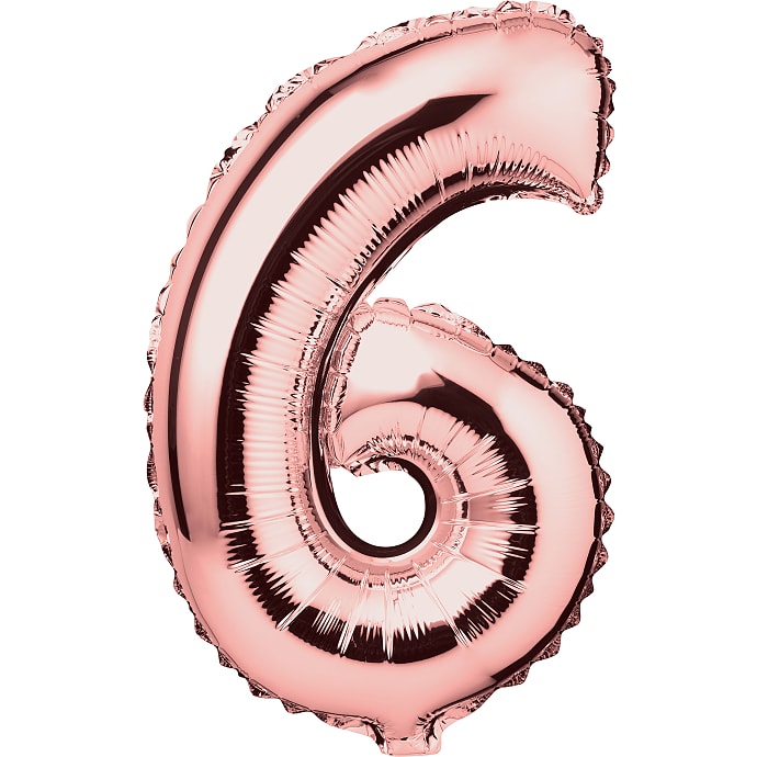 Salling folieballon " 6" H: 35 cm - flere varianter - assorteret