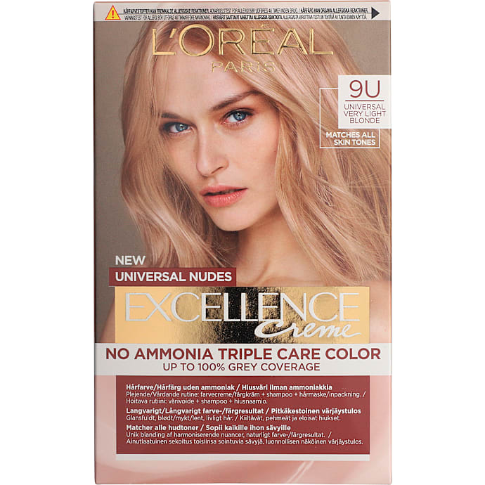 Universal Nudes permanent hårfarve 9U Very Light Blond u. ammoniak