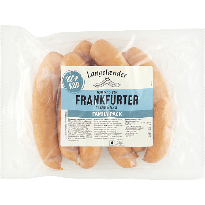 Frankfurter 80% kød
