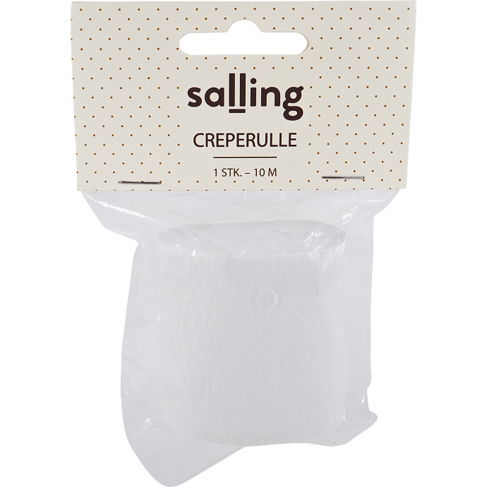 Salling creperulle L:10 meter - Metallic hvid
