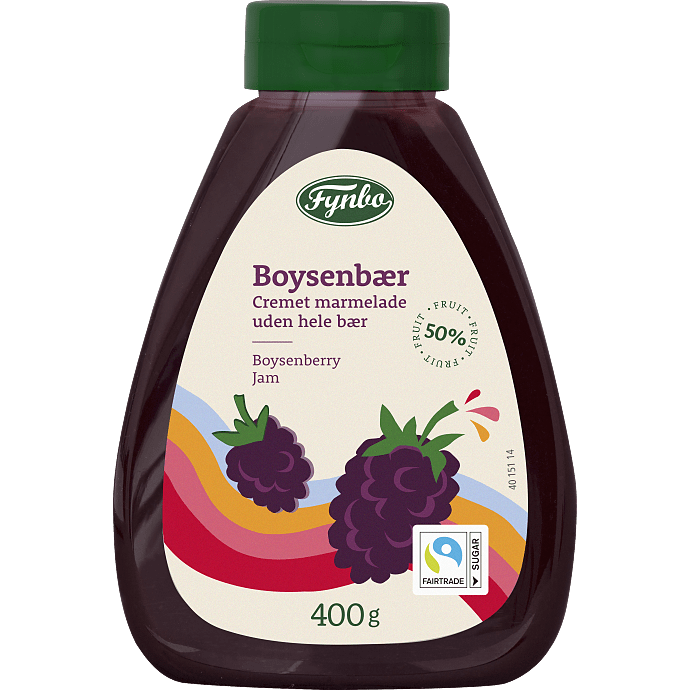 Cremet boysenbærmarmelade squeezer