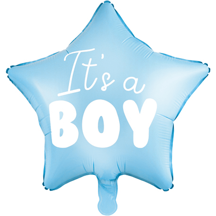 Folieballon "It's a boy" 48 cm - lyseblå