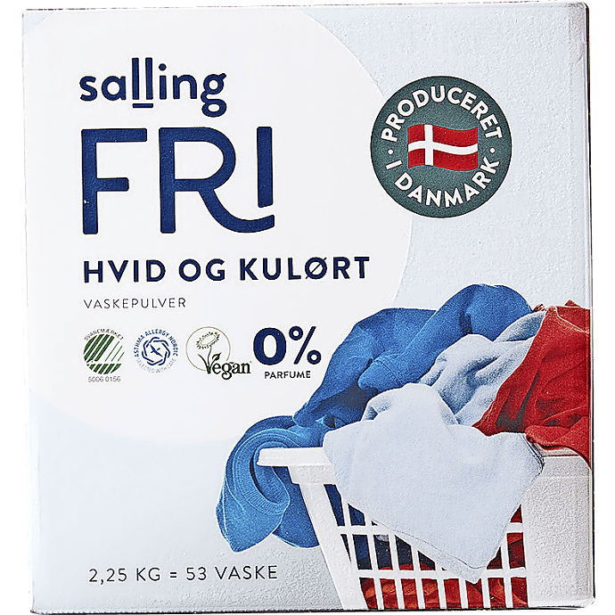 Vaskepulver kulørt vask