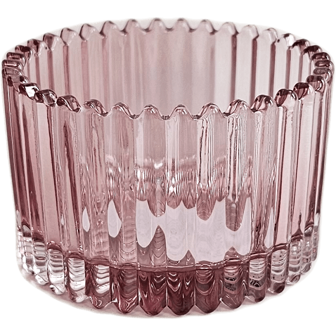 Fyrfadsstage H: 4,2 cm - rosa