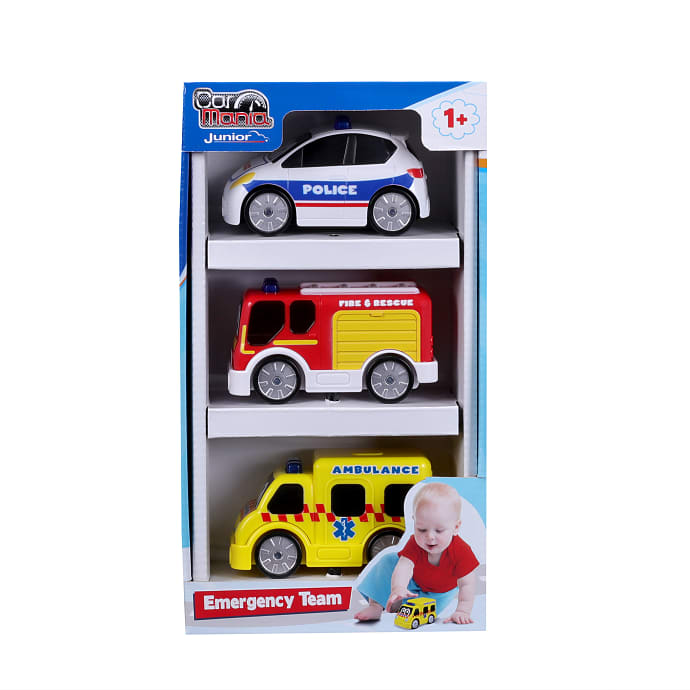 Car Mania Junior udrykningskøretøjer 3 stk.