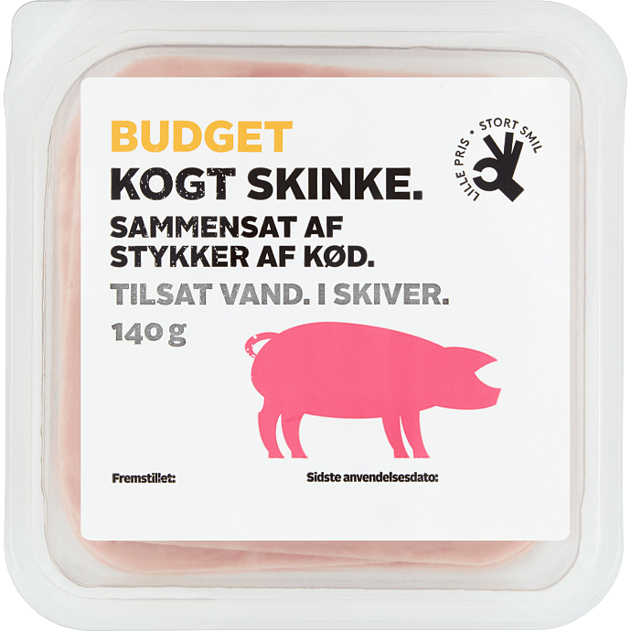 Kogt skinke i skiver