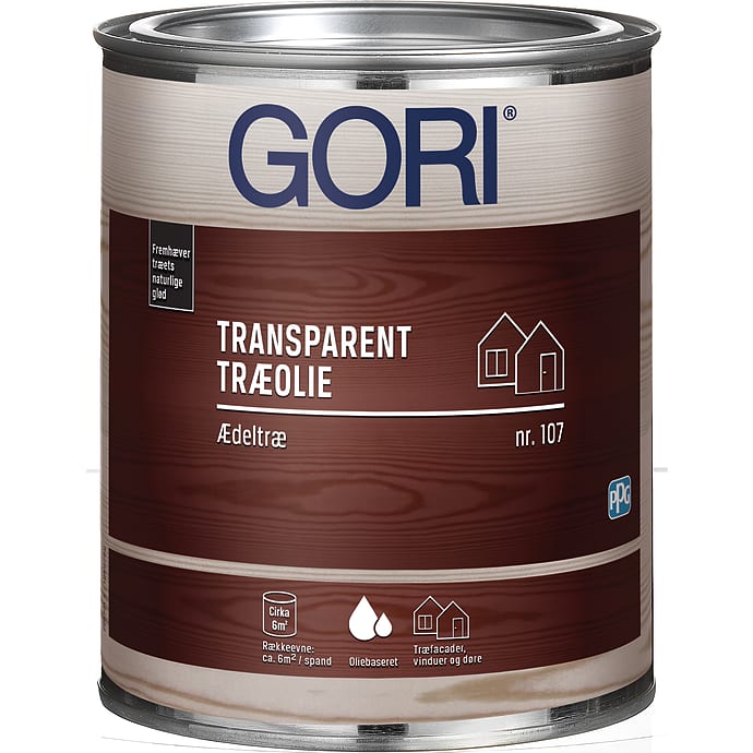 Gori 107 transparent træolie ædeltræ 0,75 liter