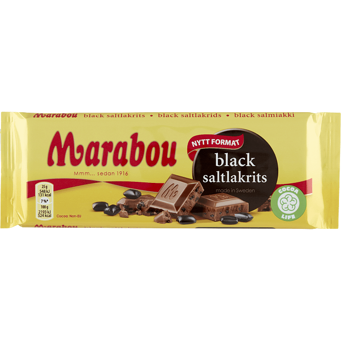 Mælkechokolade m. saltlakrids
