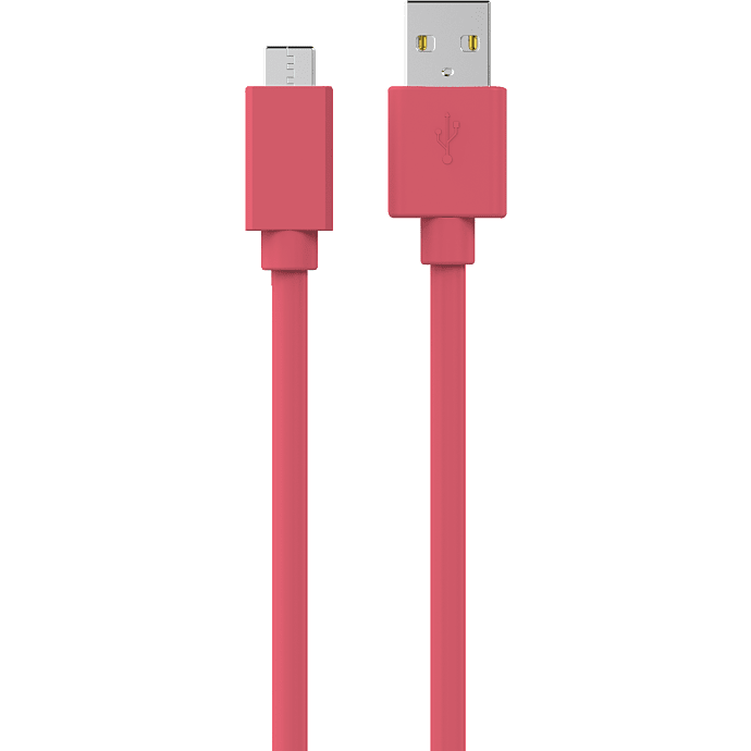 Sinox USB C til USB A kabel 1 meter - pink
