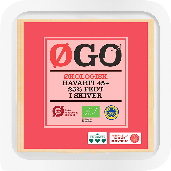 Havarti ost i skiver 45+ øko