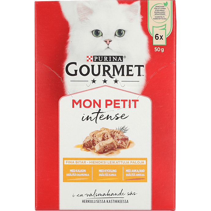 Vådfoder i sovs m. kalkun, kylling og and