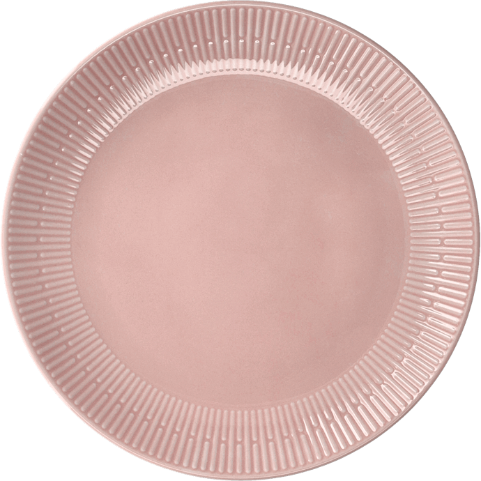 Relief middagstallerken - rosa (Ø: 27 cm)