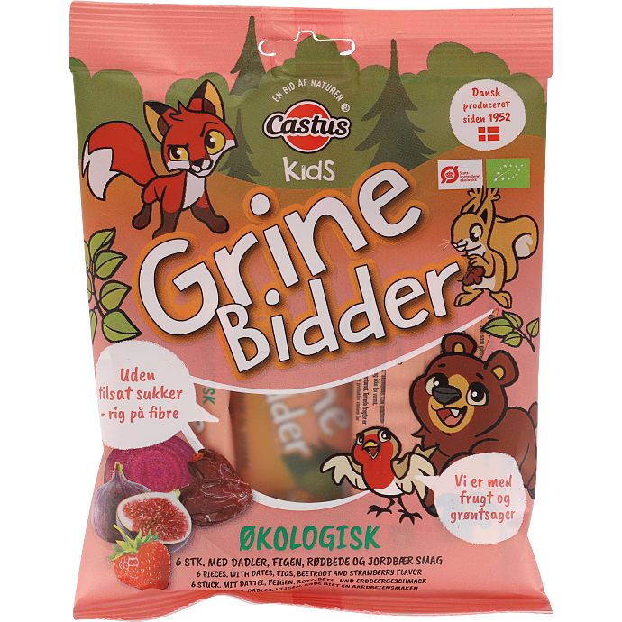 Frugtsnacks m. dadler, figner og jordbærsmag øko