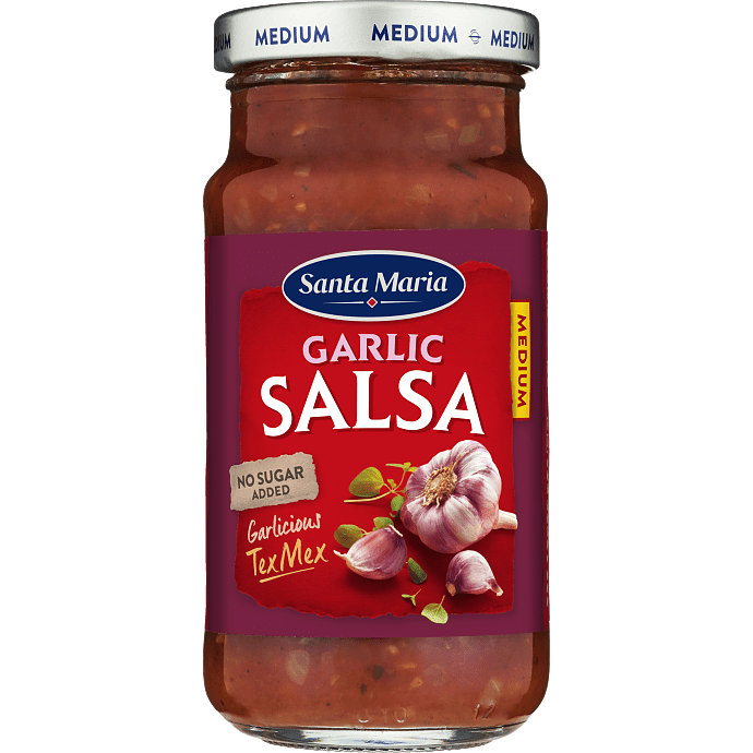Tomatsalsa m. hvidløg medium
