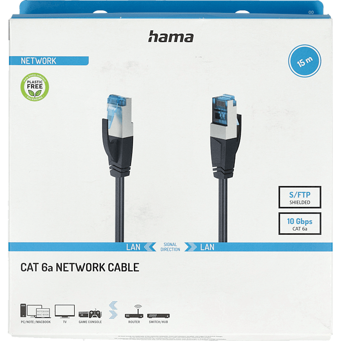 Hama network CAT6 10 Gbit/s S/FTP 15 meter