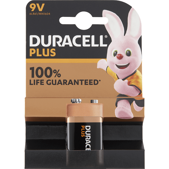 Duracell Plus 9V batterier