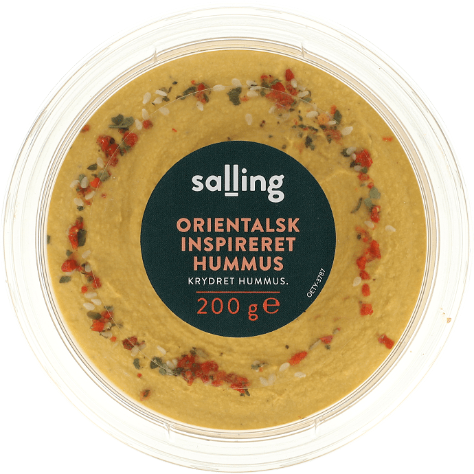 Hummus m. rød peberfrugt