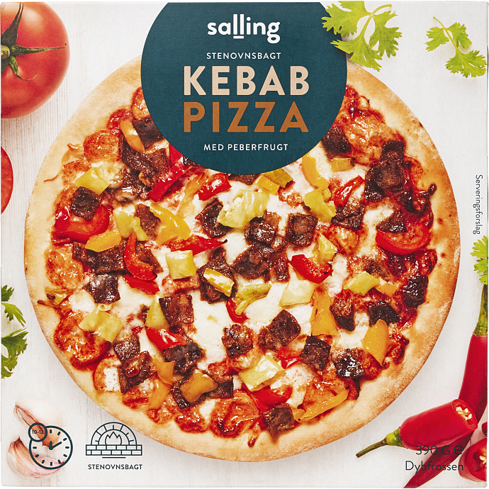 Pizza m. kebab