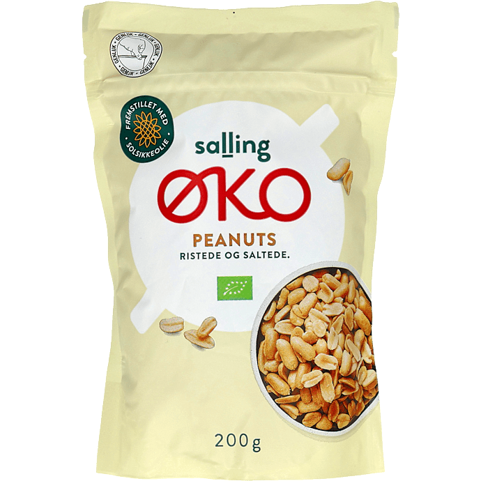 Ristede peanuts m. salt øko