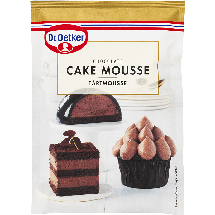 Kagemousse m. chokoladesmag pulver