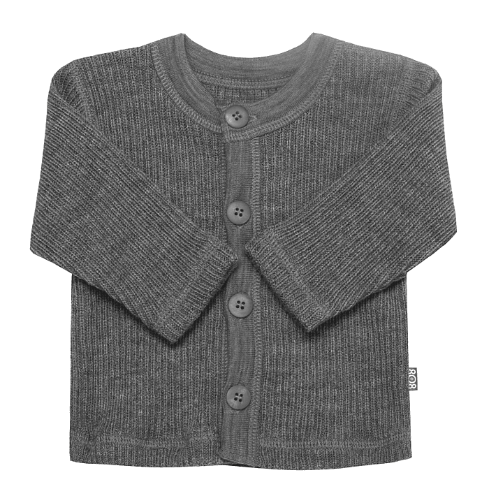 808 baby uld cardigan str. 56 - grå