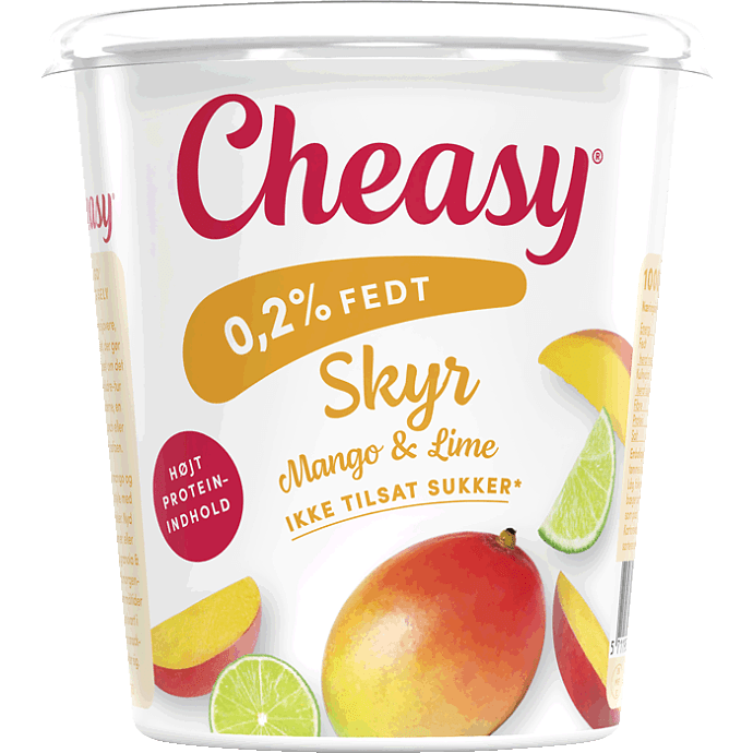 Skyr m. mango og limesmag 0,2% fedt