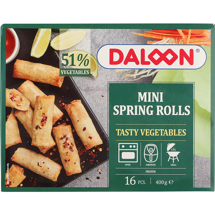 Forårsruller mini m. grøntsager vegansk