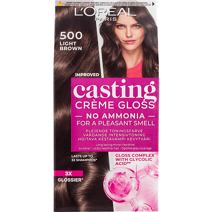 Gloss Complex toningsfarve  500 Light Brown m. glykolsyre u. ammoniak