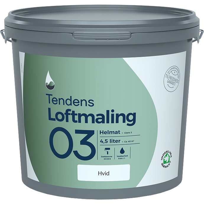 Tendens loftmaling helmat 3 - hvid
