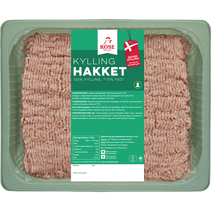 Hakket kyllingekød 7-10% fedt