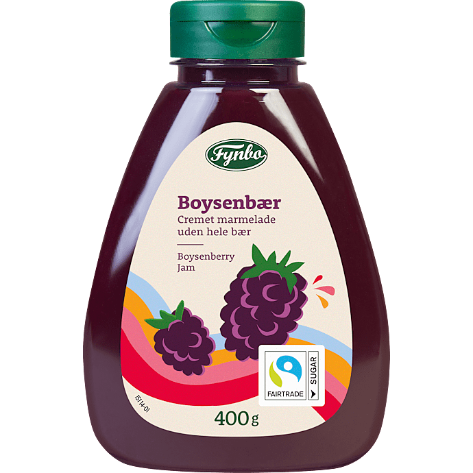 Cremet boysenbærmarmelade squeezer