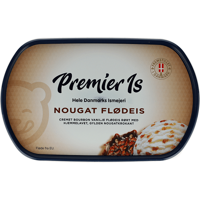 Flødeis m. nougat