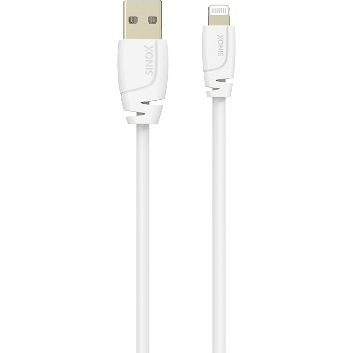 Sinox Pro USB-A til lightning kabel - hvid
