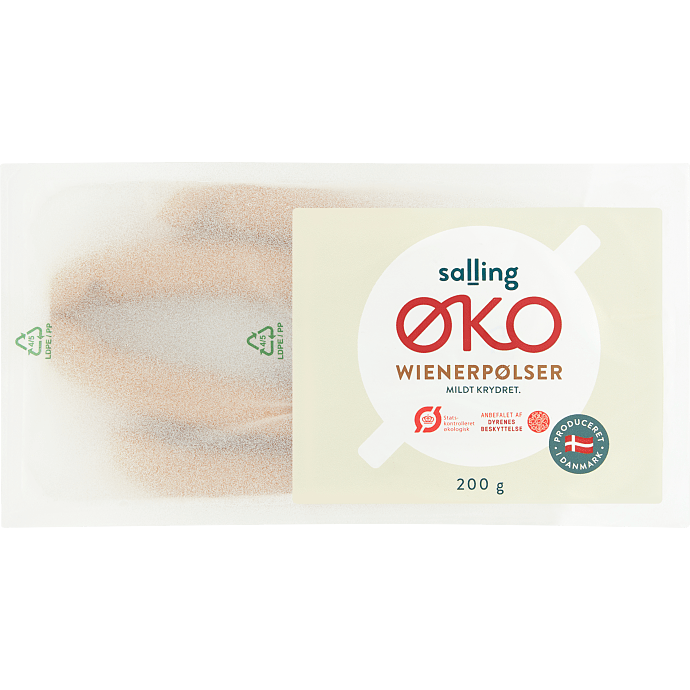 Wienerpølser 85% kød øko