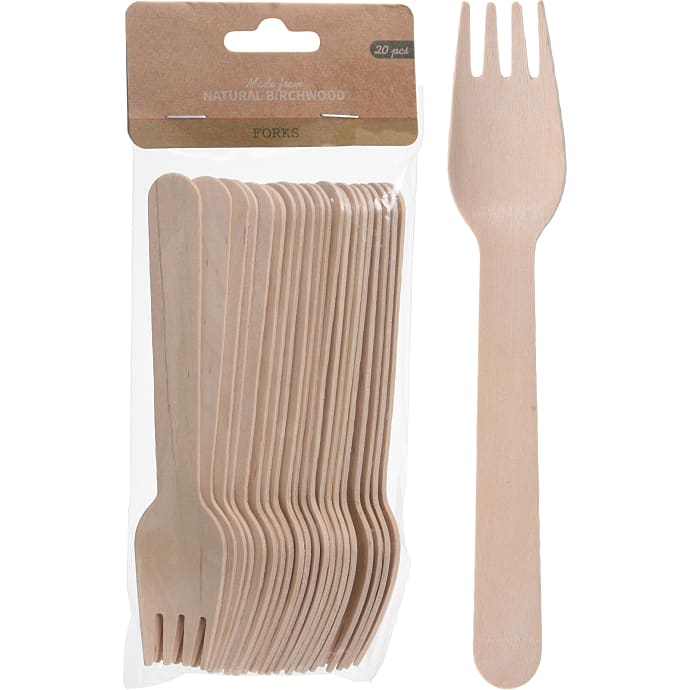 Trægaffel 16 cm 20-pak