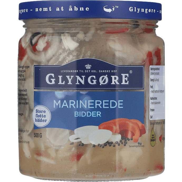 Marinerede sild i bidder