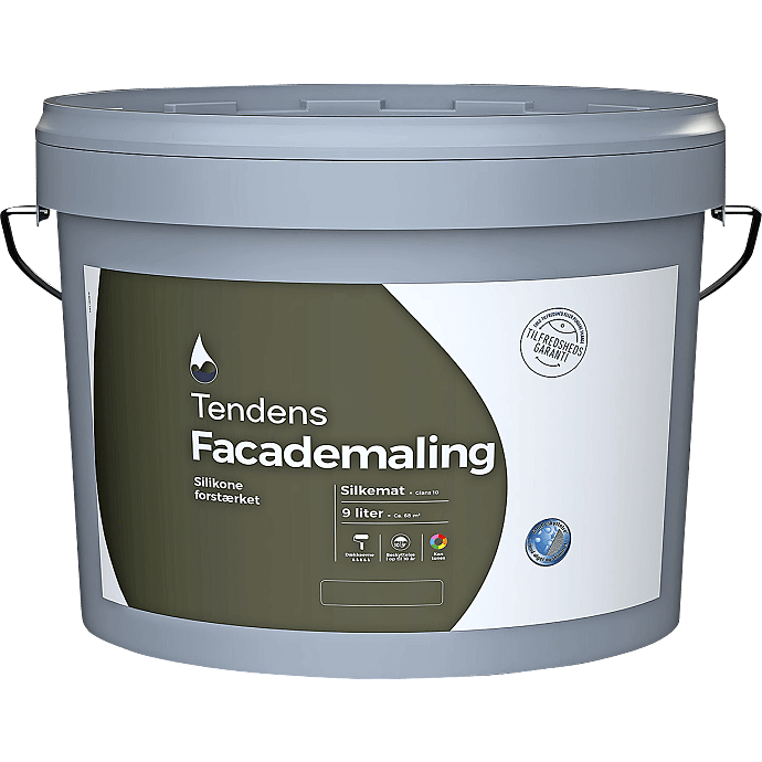 Tendens facademaling silkemat 10 9 liter - hvid
