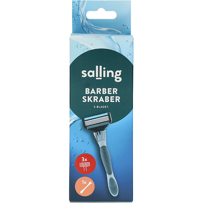 Barberskraber 5-blads m. refill