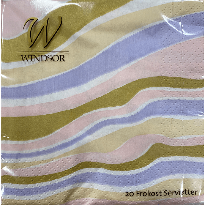 Windsor mønstrede servietter 33x33 cm 20-pak