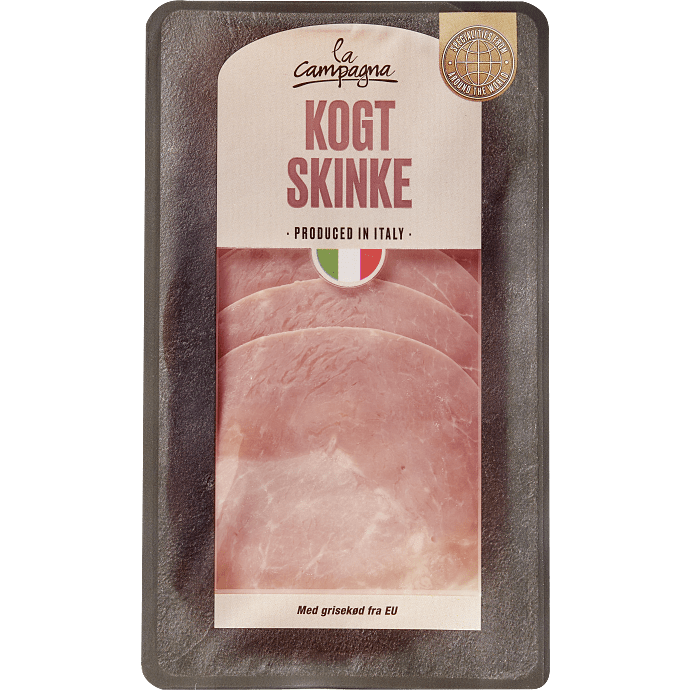 Kogt skinke i skiver