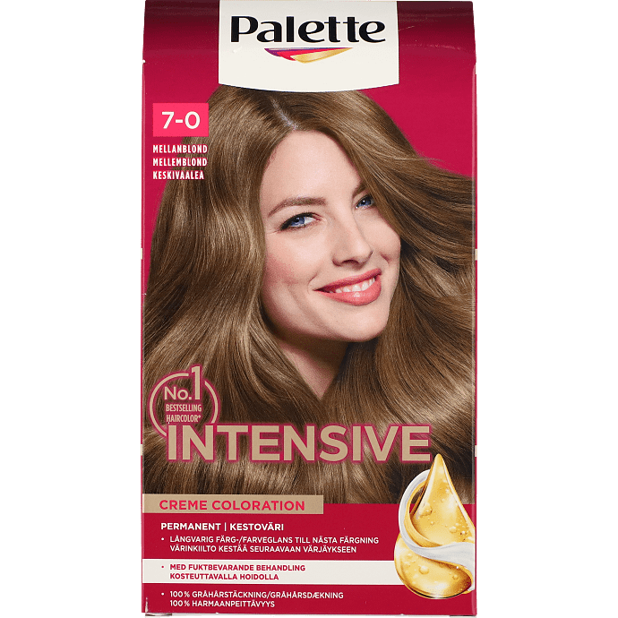 Permanent hårfarve 7-0 Midway Blonde m. naturlige olier