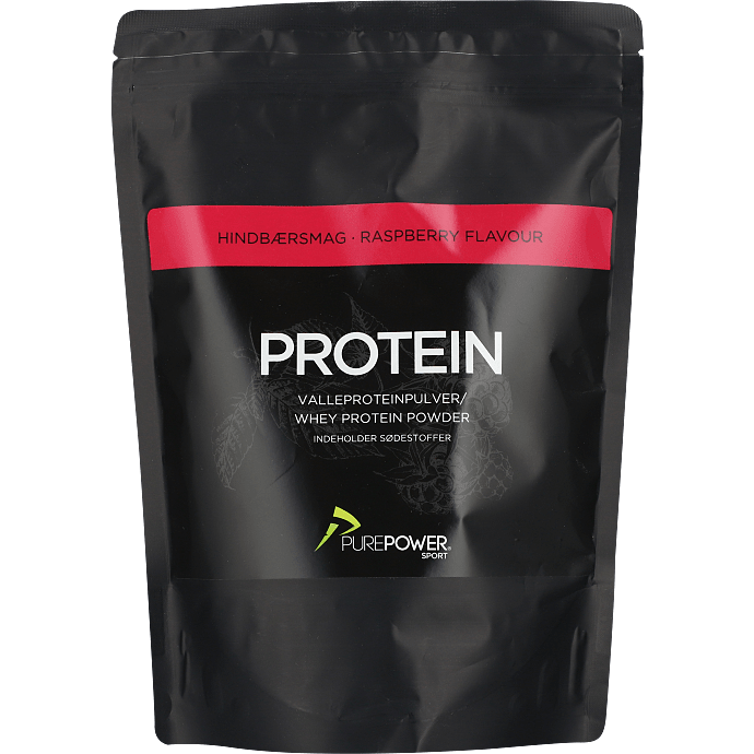 Valleproteinpulver m. hindbærsmag