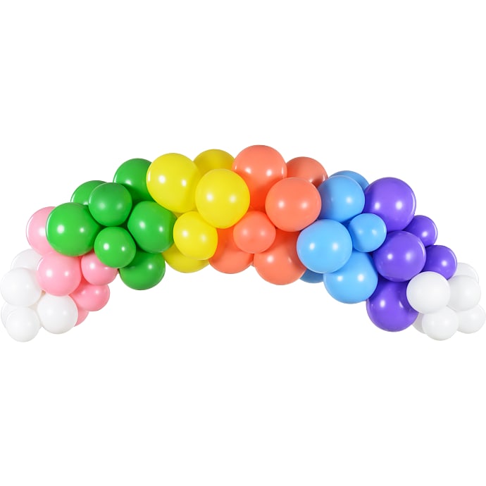 Ballonguirlande med 60 balloner - multifarvet