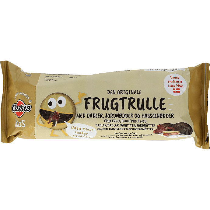 Frugtrulle m. peanuts og hasselnødder