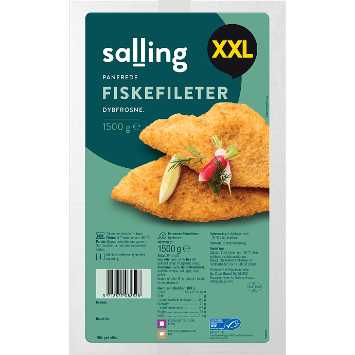 Panerede fiskefileter