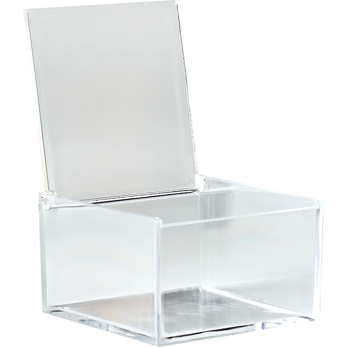 Opbevaringsbox med låg i plexiglas - Gennemsigtig