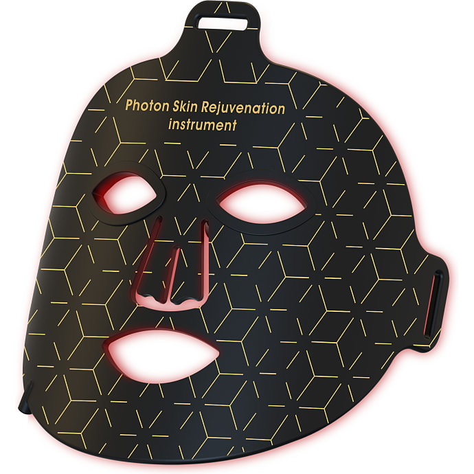 Essential LED infrarød maske til ansigtsbehandling - sort