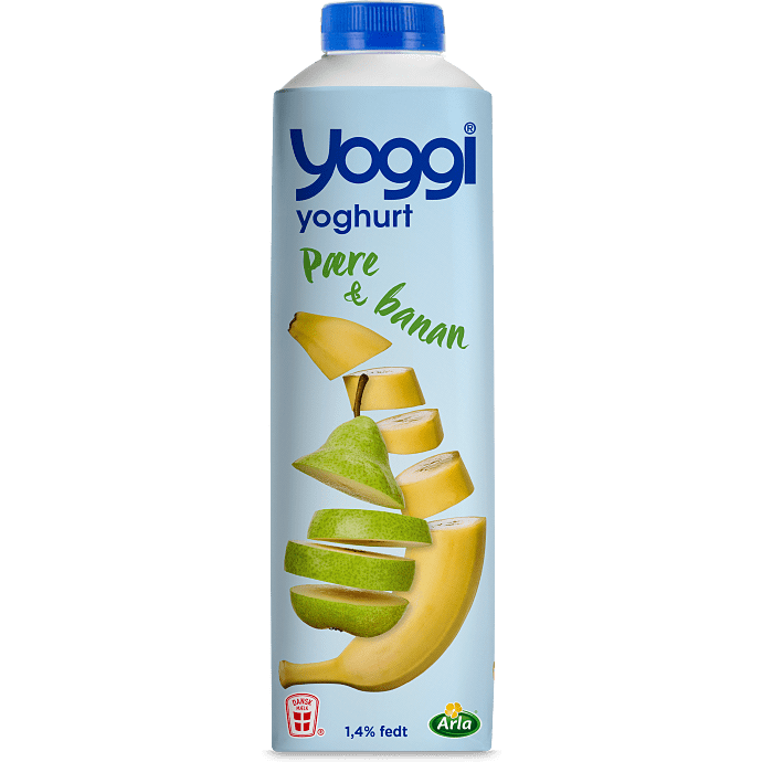 Yoghurt m. pære og banan 1,4% fedt