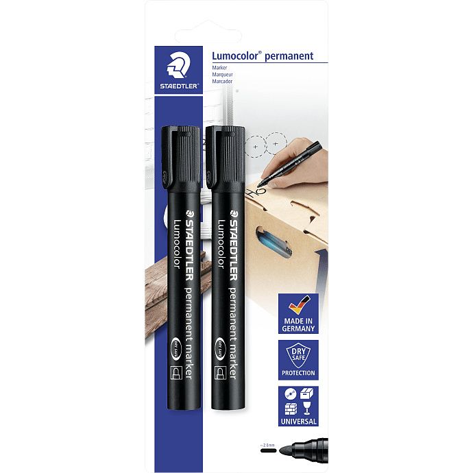 Staedtler lumocolor permanent marker - sort
