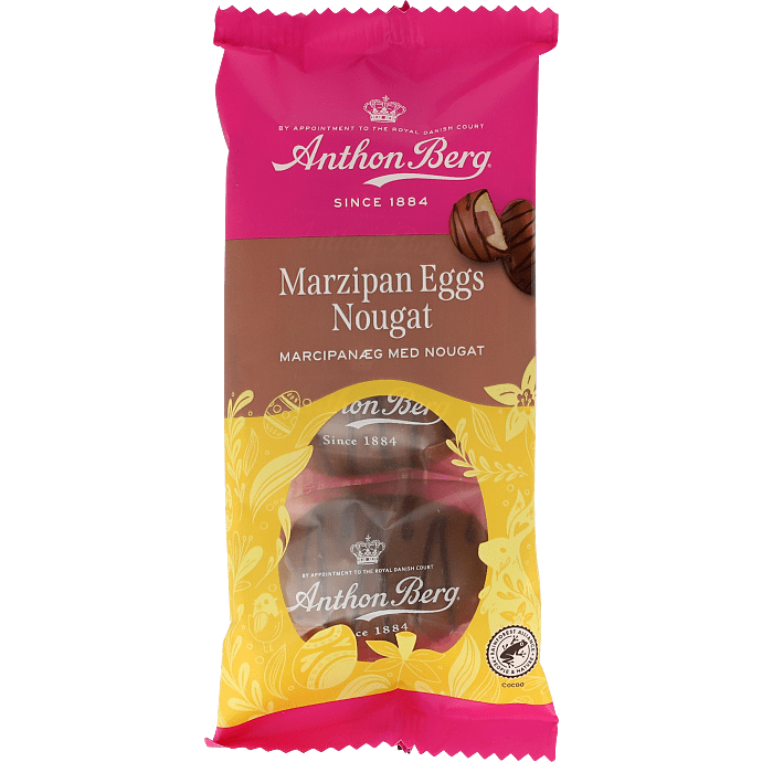 Chokoladeæg m. marcipan og nougat